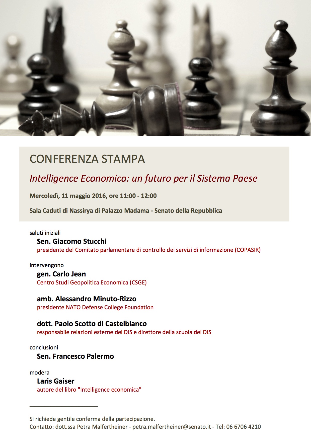 Copia di Conferenza stampa Intelligence Economica 20160511